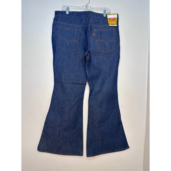 Vintage 1970s Levi’s 684 Big Bells Blue Jeans, Orange Tab, 37.5x30.5, Deadstock - Picture 2 of 11